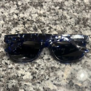 Classic Blue and Black Aviator Sunglasses
